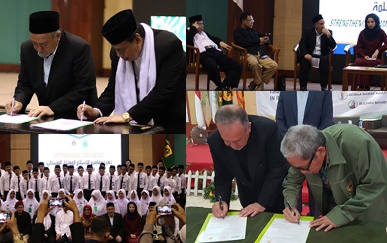 Signing Memoranda of Understanding with Indonesian Universities to Exchange experience
